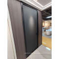 Narrow Aluminum Frame Modern Frosted Glass Bathroom Door